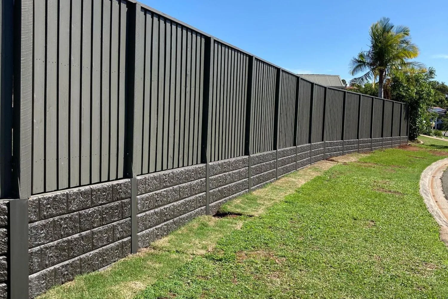 Concrete sleeper retaining wall in Melbourne