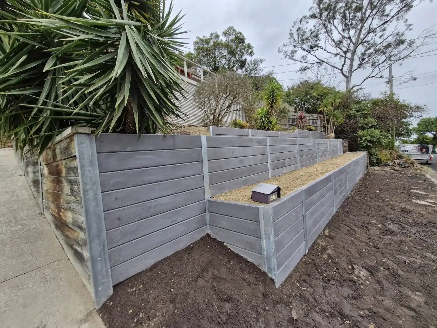 Concrete Sleeper Retaining Walls in Springvale