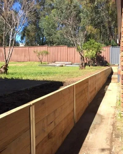Timber Retaining Wall